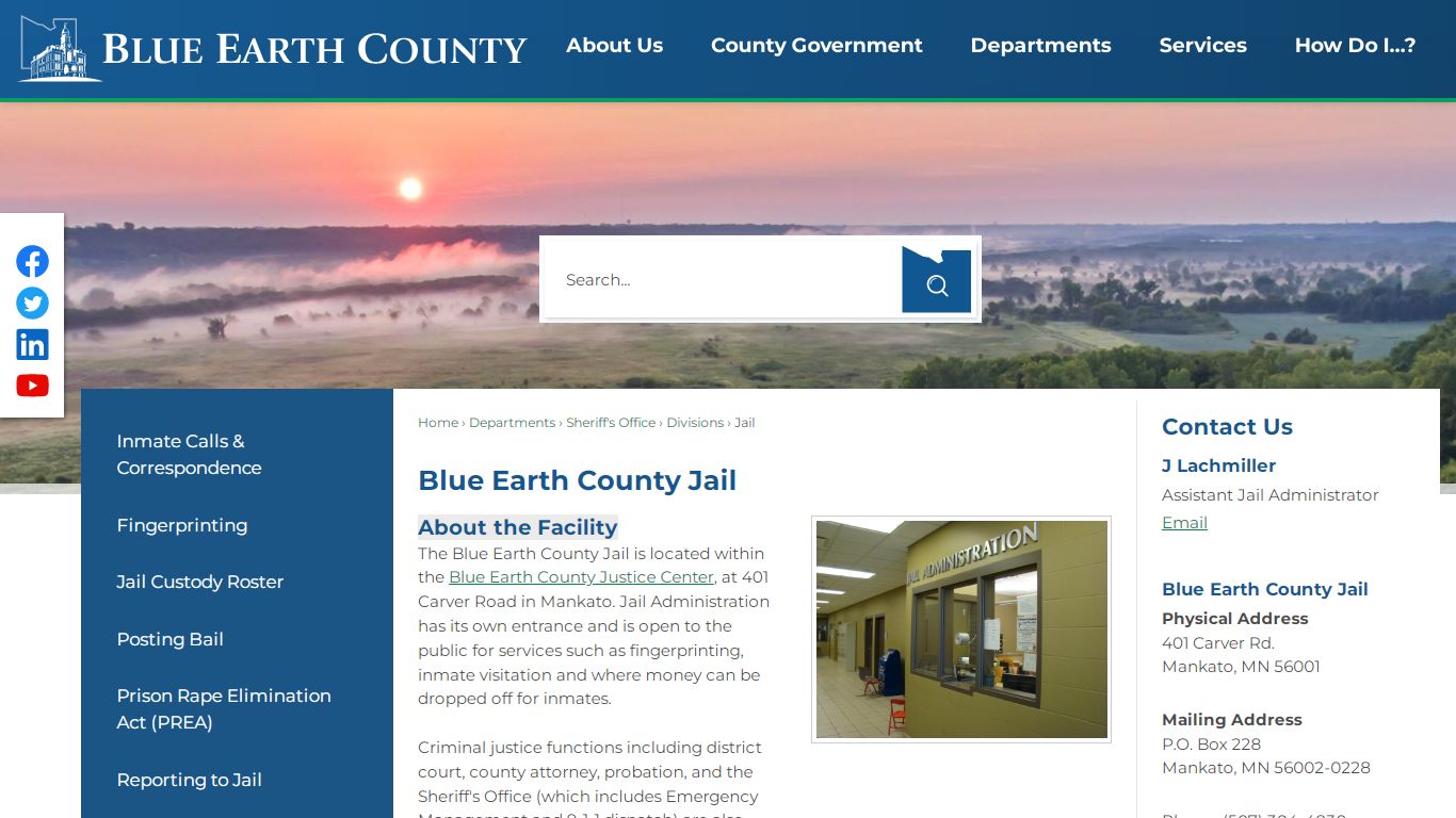 Blue Earth County Jail | Blue Earth County, MN - Official ...